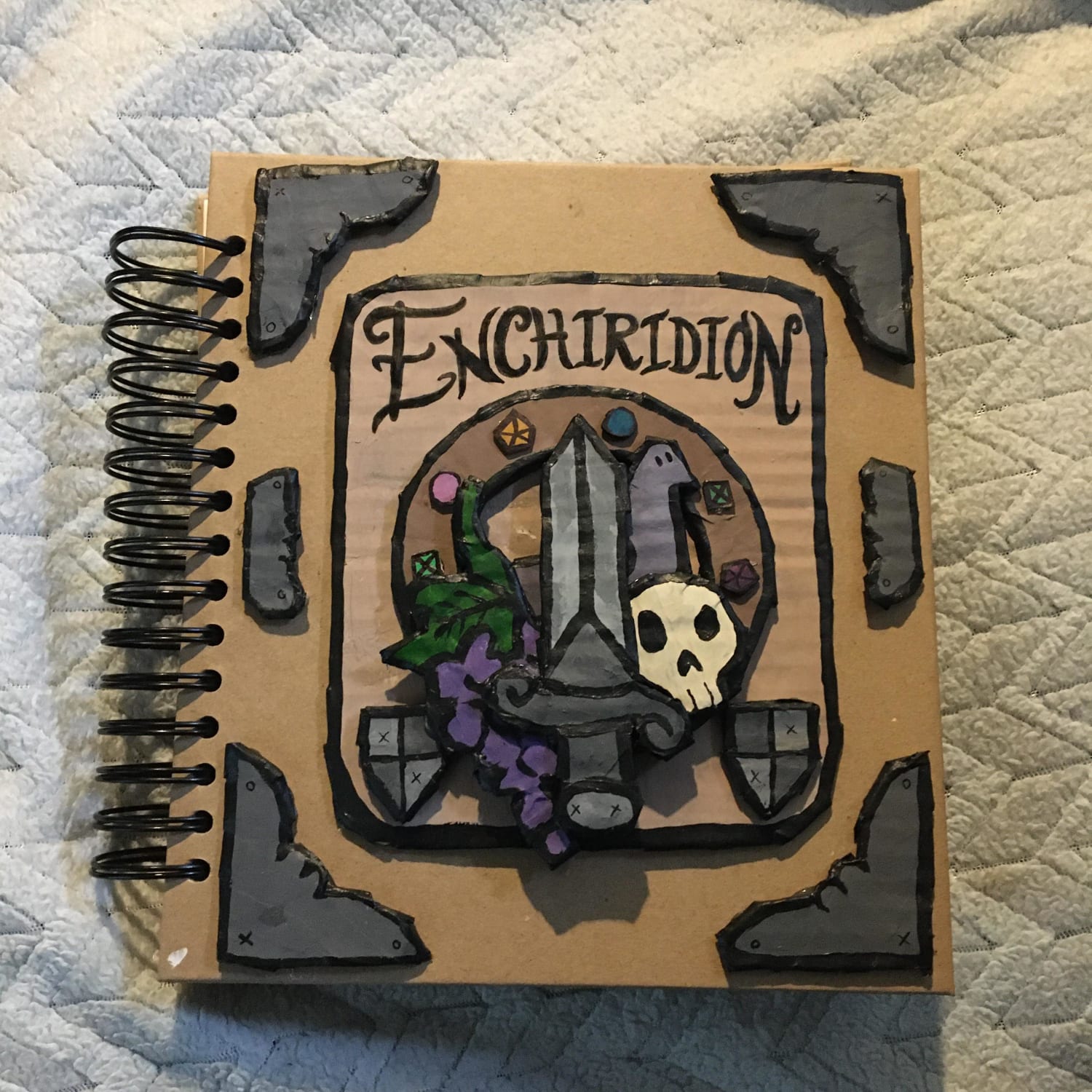 decorate a scrapbook for my boyfriend’s birthday, thought it’d be fun to make the Enchiridion from Adventure Time - first time trying something like this!