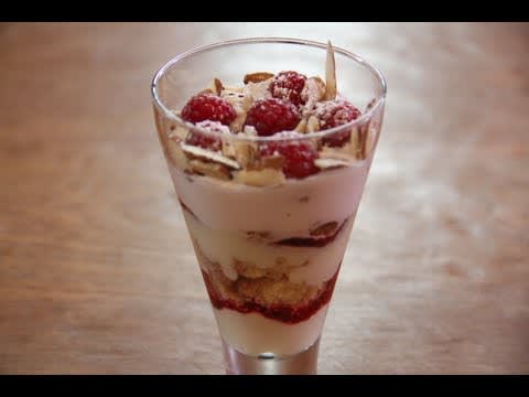 Raspberry Doughnut Trifle | SAM THE COOKING GUY