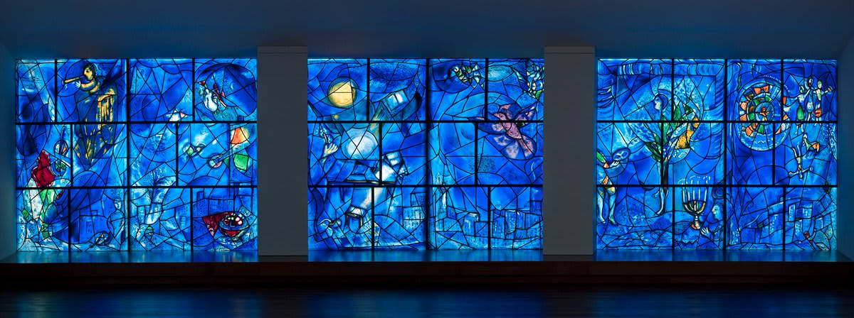Marc Chagall presented "America Windows" as a gift to the Art Institute in 1977. They were made forever famous less than ten years later by an appearance in the movie "Ferris Bueller’s Day Off” Take in the glow of this beloved work by Chagall—on view in Gallery 144.