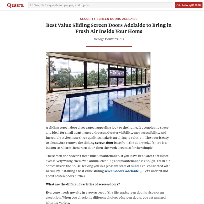 Mix Best Value Sliding Screen Doors Adelaide To Bring In