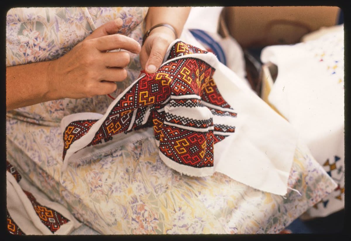 “So, that’s why we are trying to preserve what we can, because the others who are in Ukraine cannot." Taissa Decyk's family settled in the U.S. when Ukraine was under Communist rule. She brought traditional Ukrainian embroidery skills & knowledge with her.