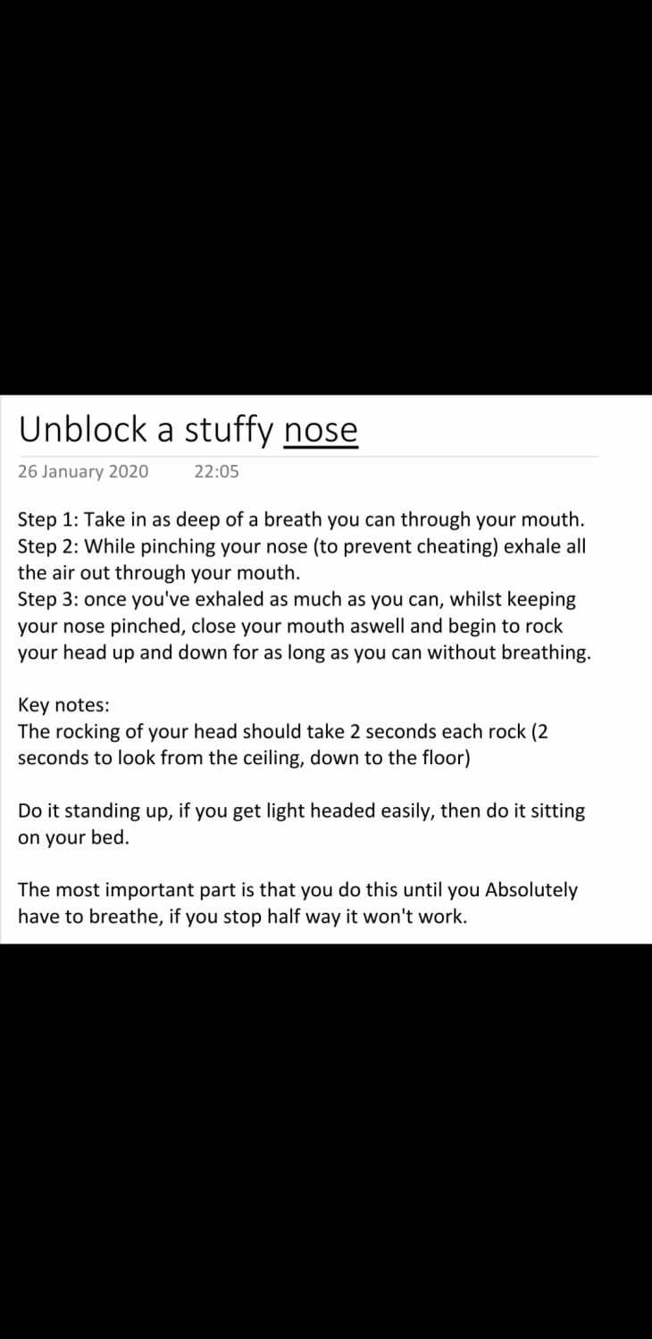 Unblock your stuffy nose