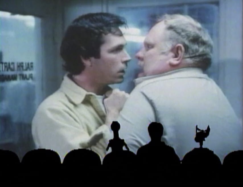 Servo: Hooker’s a good cop! 📺 One of the writers’ favorite phrases, this is a reference to the 1980s cop show T.J. Hooker, which aired from 1982-1986. It starred William “Star Trek” Shatner and Heather “Melrose Place” Locklear. 📺 MST3K #324 - Master Ninja II
