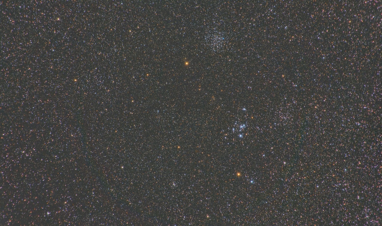 M46, M47, and NGC 2438 – Two star clusters and a planetary nebula