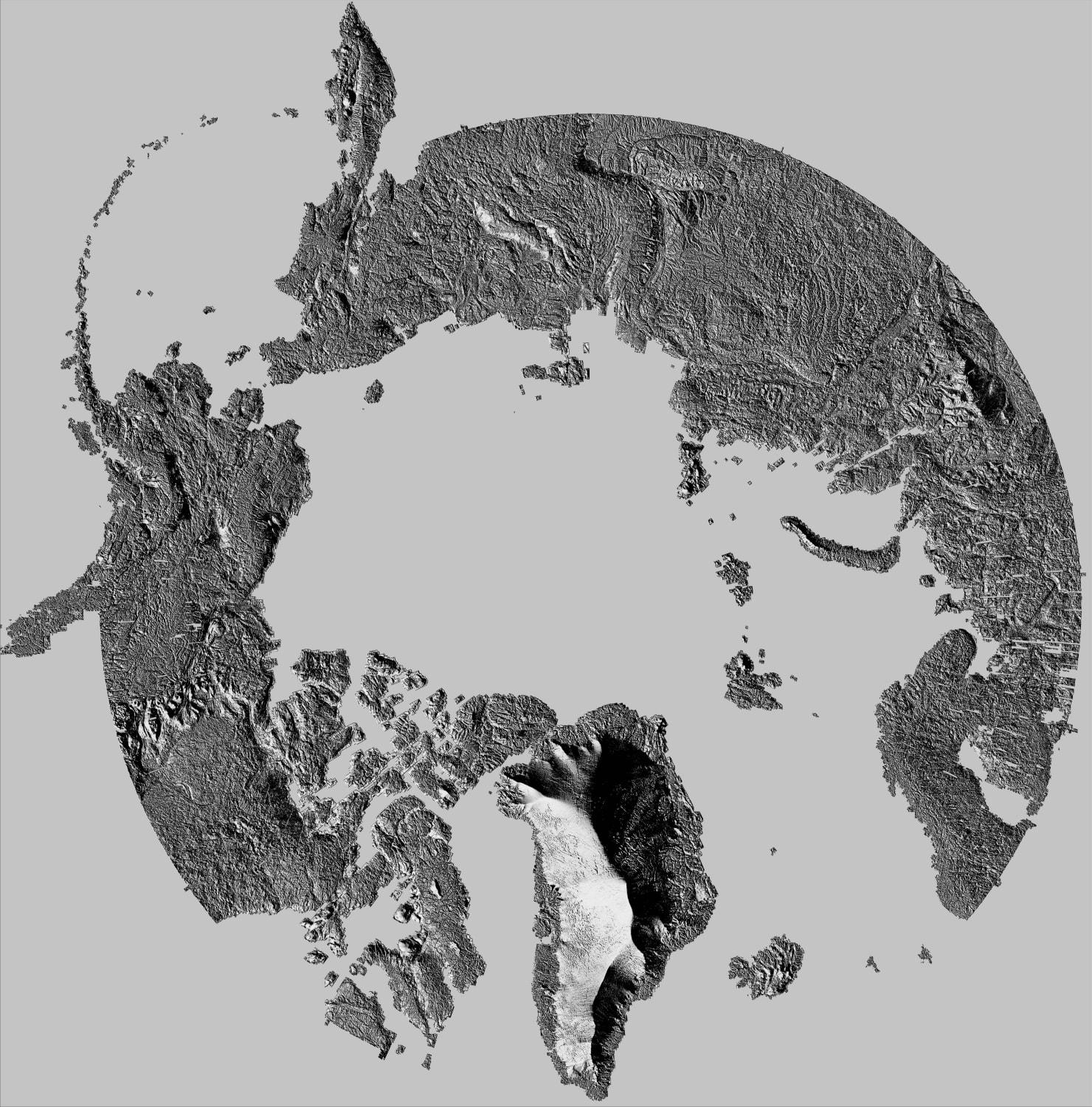Embossed DEM of Artic: Is the relative elevation of Greenland correct?