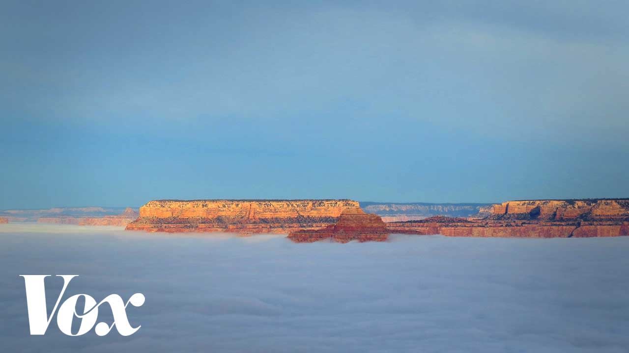 The Grand Canyon filling with fog – and why – in 60 seconds