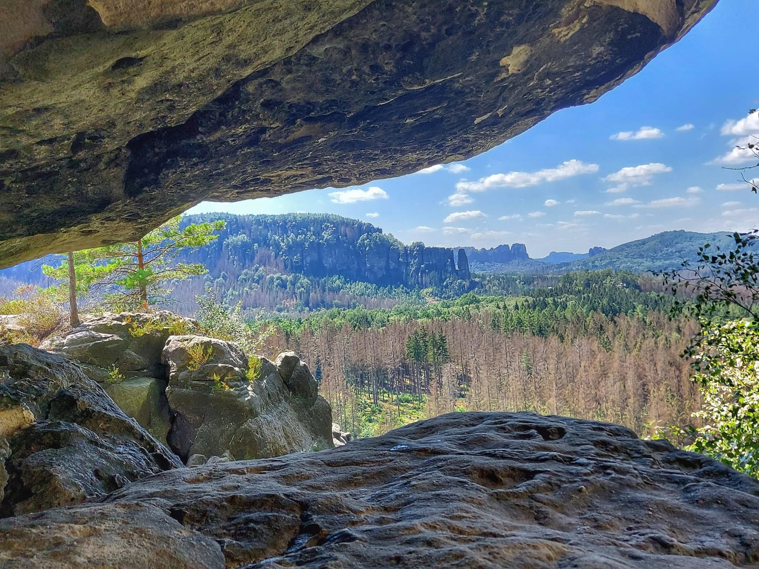 Saxony, Germany from a small cave in the mountains