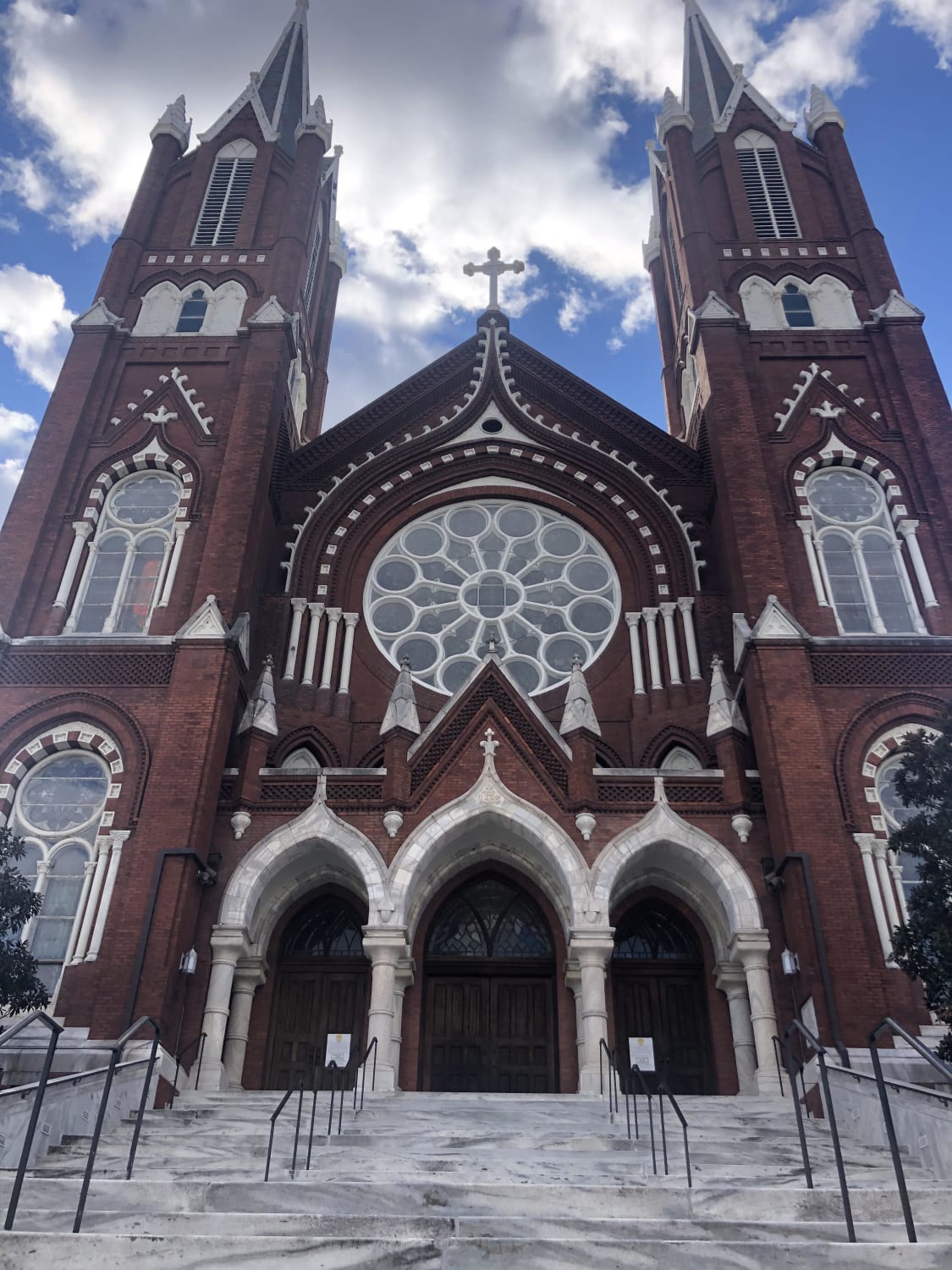 The most elaborate building I’ve ever seen in person is also in my city: St. Joseph’s Cathedral, 1892, Macon Ga. Such incredibly ornate brick work.