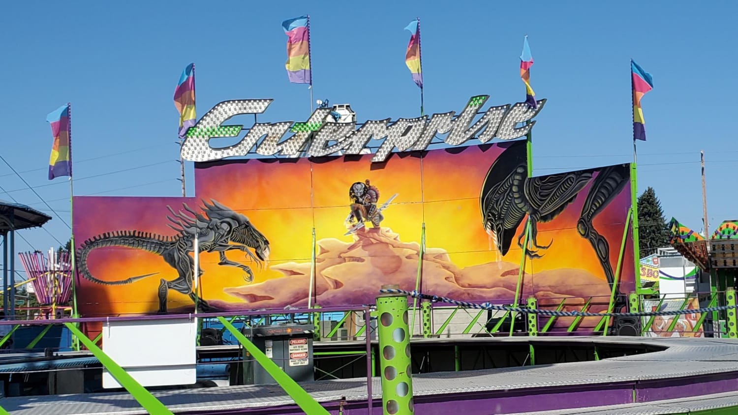 At the local state fair there was a ride called "Enterprise" with a giant mural depicting a scene from my favorite Trek episode. 😆