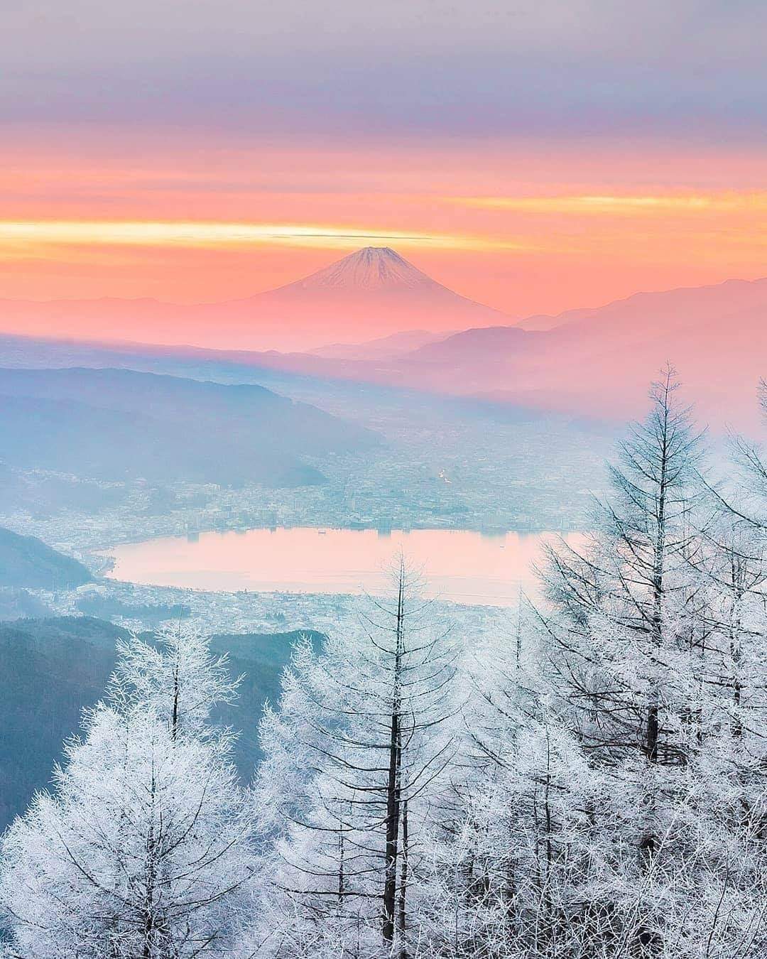 Mount Fuji as winter approaches.