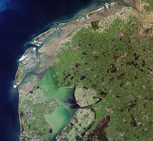 OTD 6 September 2010, the Wadden Islands & part of northern Netherlands as seen by NASA's Landsat satellite