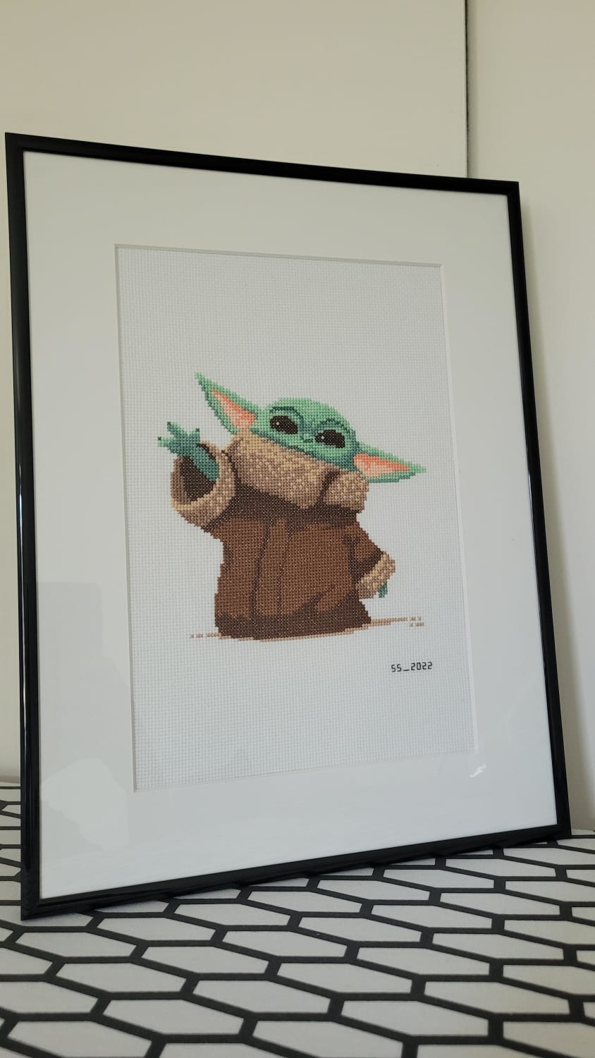 [FO] Finally finished and framed this Grogu piece!
