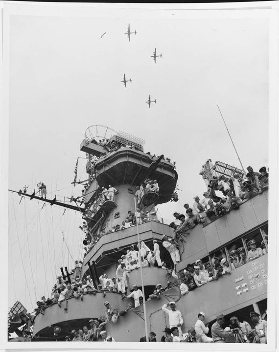 After the Japanese instrument of surrender was signed today in 1945 on the deck of the USS Missouri, hundreds of Allied aircraft flew overhead in a celebration of the end of both the Pacific War and WorldWarII as a whole. Read the blog:
