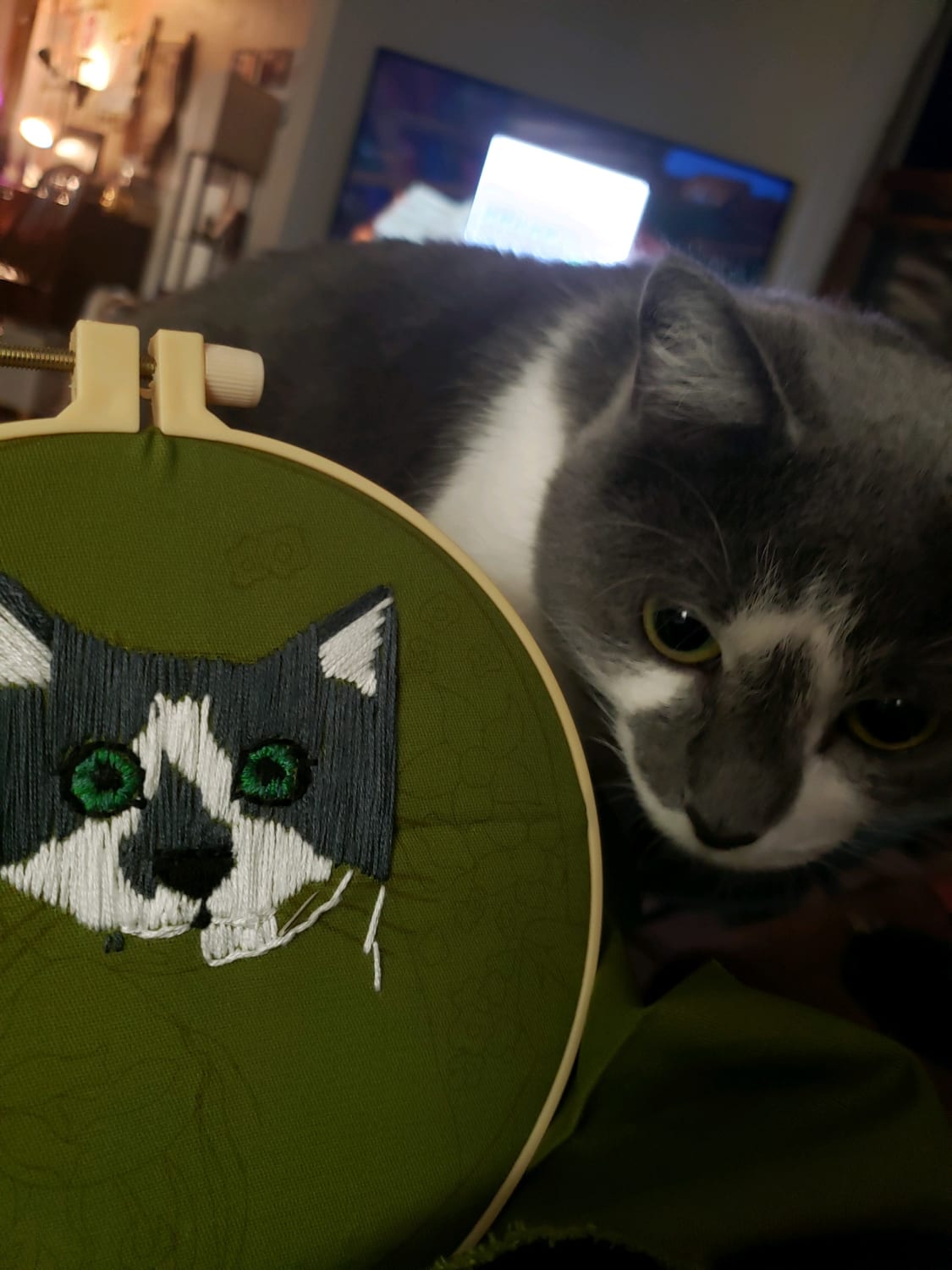 I've recently found the patience to sit and learn to embroider. I'm still one heck of a novice...but I think I've found my muse.