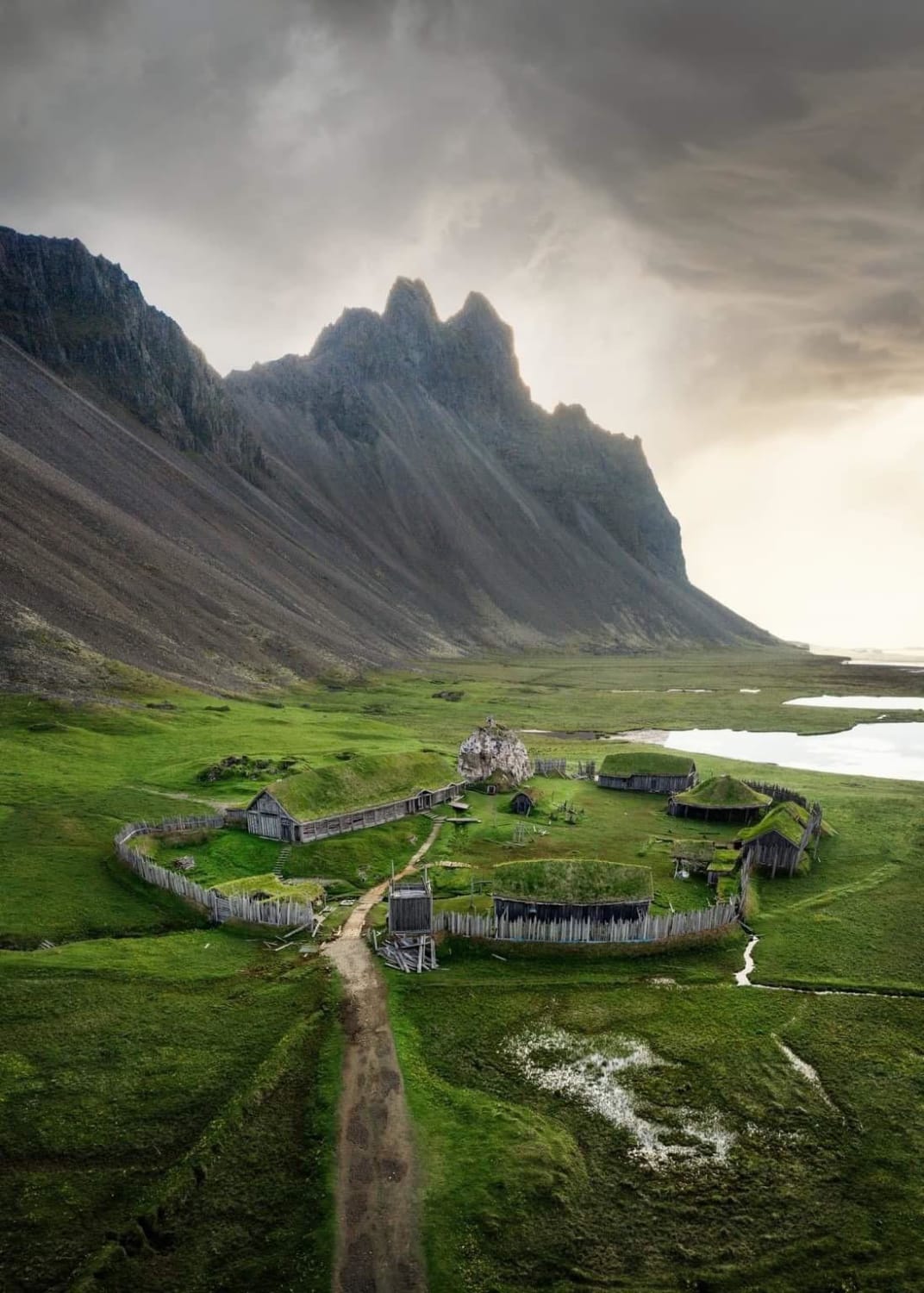Abandoned Viking village in Iceland (it was for a movie set)
