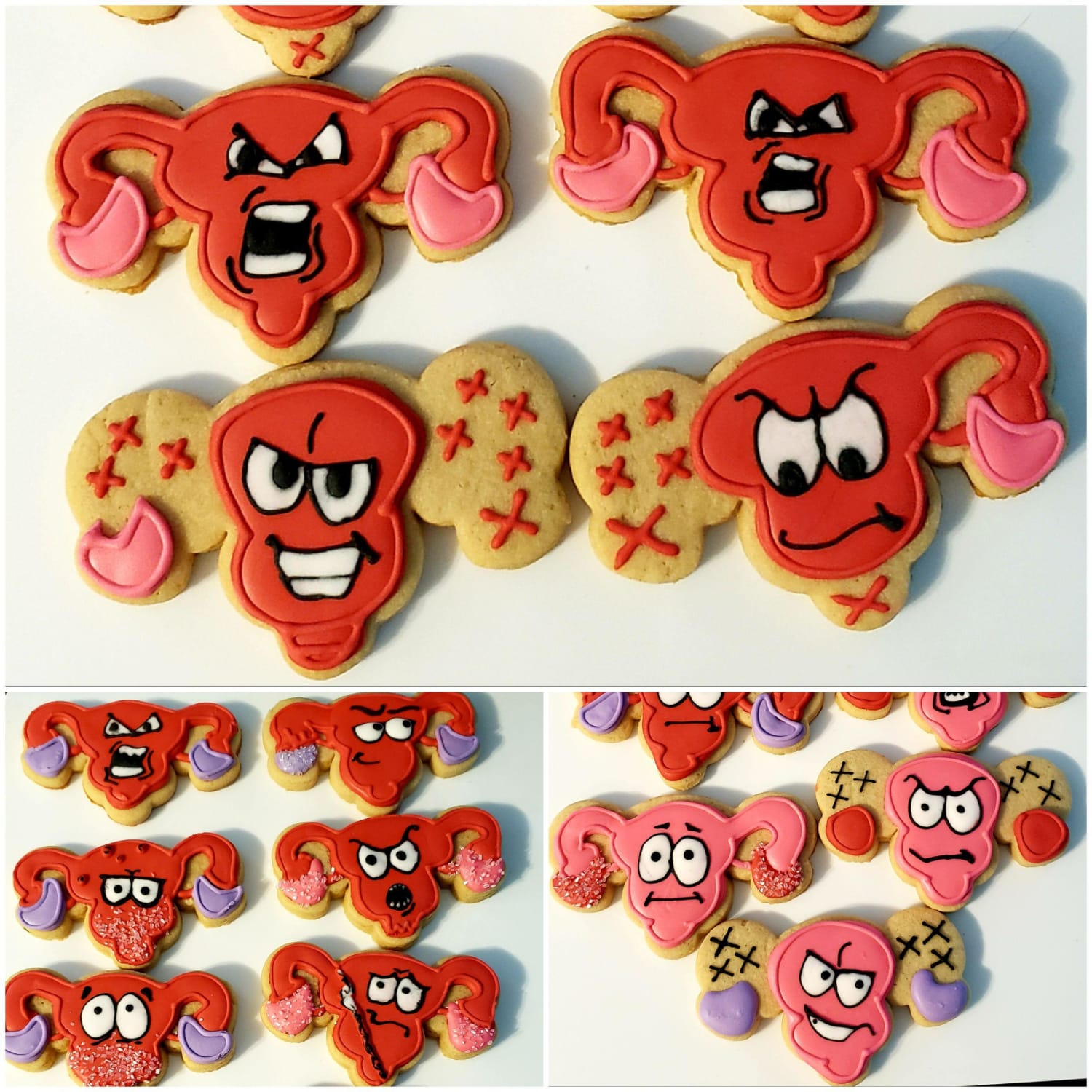I was told by a little bird to share my angry uterus cookies to this sub! I hope you all like them!