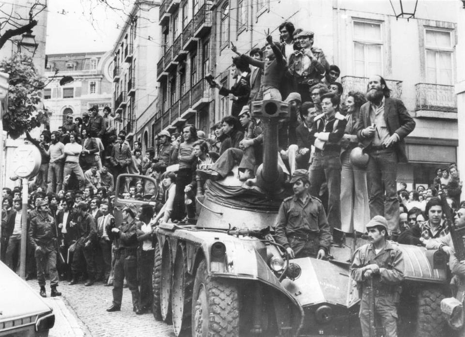 OtD 25 Apr 1974 Portugal's fascist dictatorship was overthrown by military coup. Workers then took over factories and farms in ‘the Carnation revolution' as people adorned troops with carnations. Learn more in our podcast episodes 41-42: