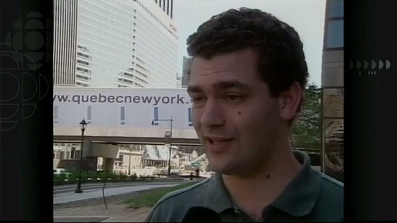 A French news broadcast about an exhibit in the World Trade Center, shot a day before 9/11. (2001)