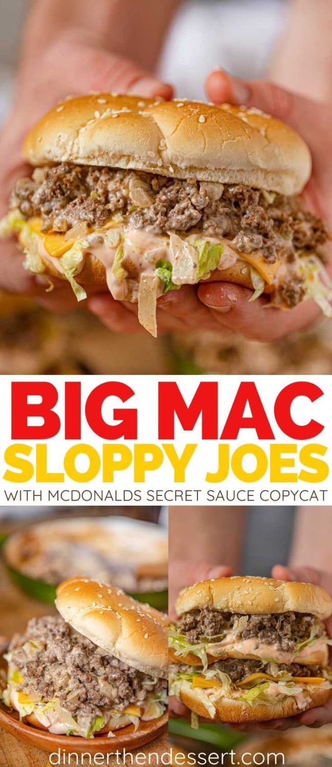 Big Mac Sloppy Joes are a delicious one pan meal with a McDonald's Big Mac Secret Sauce Copycat made in 30 mi… | Mcdonalds recipes, Ground beef recipes, Beef dinner