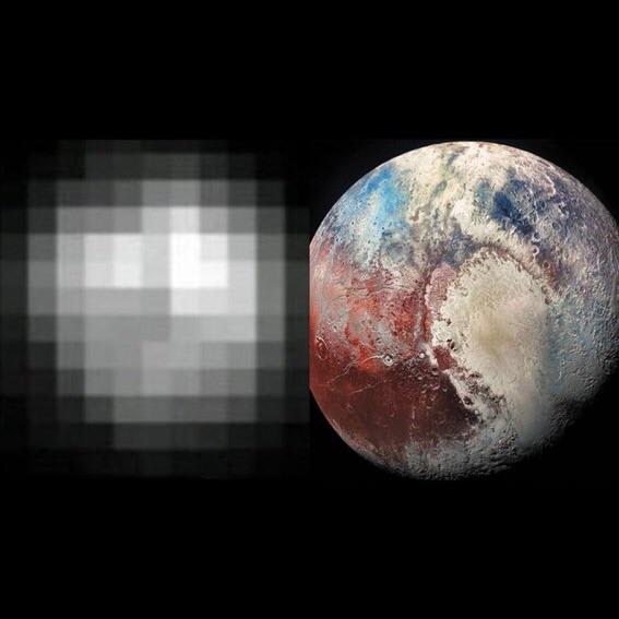 A photo of Pluto - 24 years apart (1994-2018)
