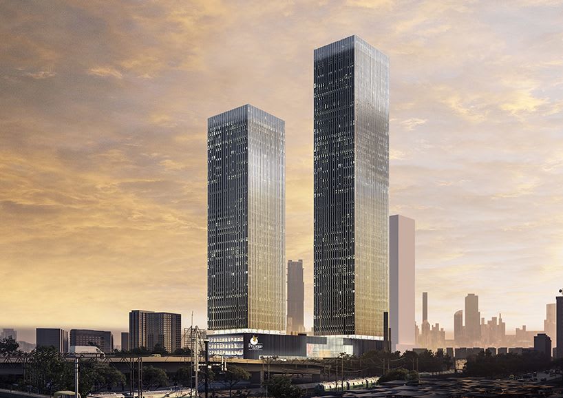 OMA to shape the future of mumbai with a pair of 'prestige liberty towers.'