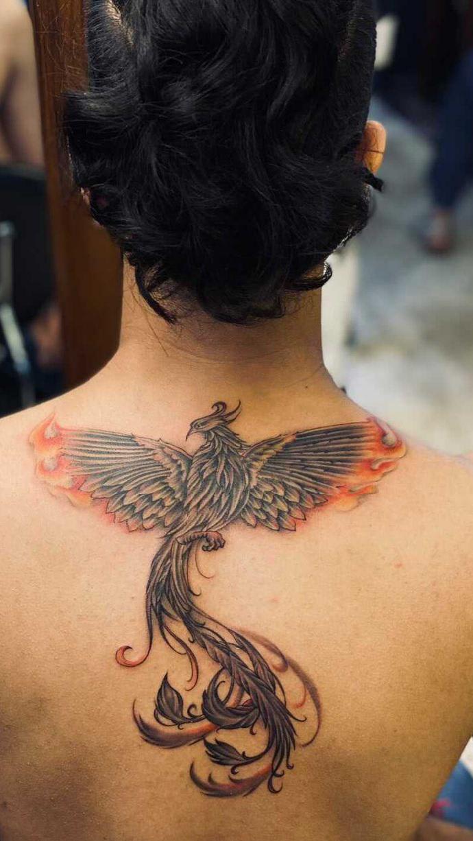 Phoenix tattoo done by Tenzin at Tenzin Tattoos, New Delhi