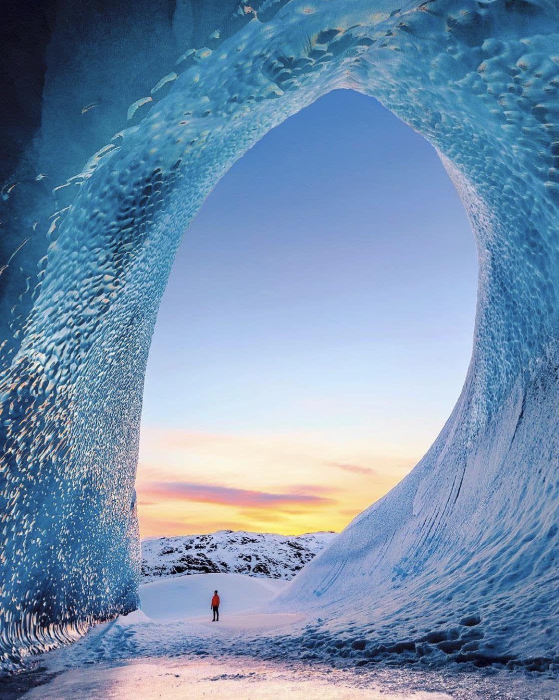 An ice cave in Iceland