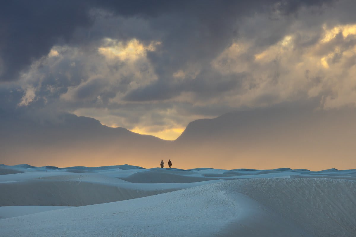 White Sands National Park in New Mexico, a place like no other on earth, is a marvel to study, experience, and explore. The monsoon season begins in July and lasts into late September. These months bring much needed rain and great moments for photographs. Pic by Kevin Shi