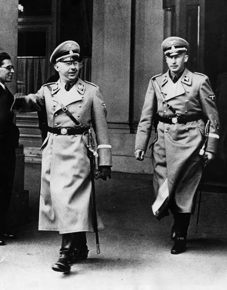 Heinrich Himmler and Reinhard Heydrich in Vienna, March 1938 ,