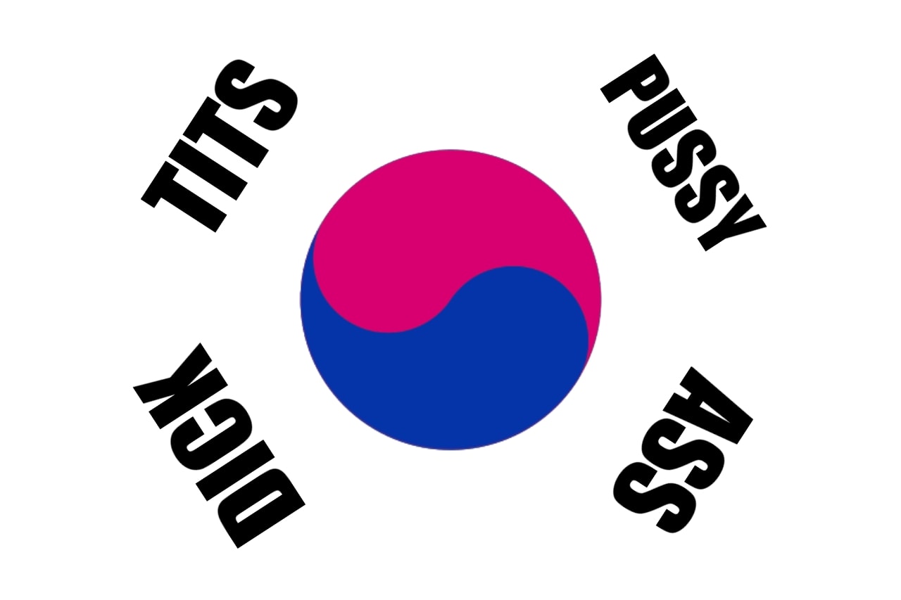 Bisexual flag in the style of South Korea
