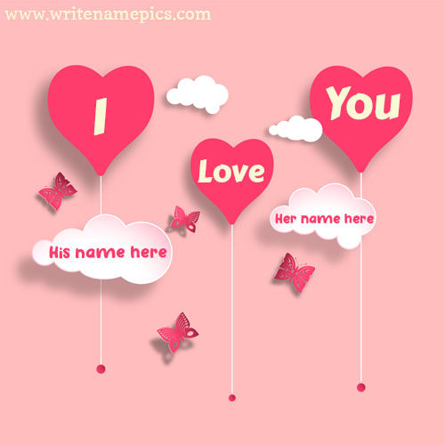 Mix I Love You Card With Couple Name