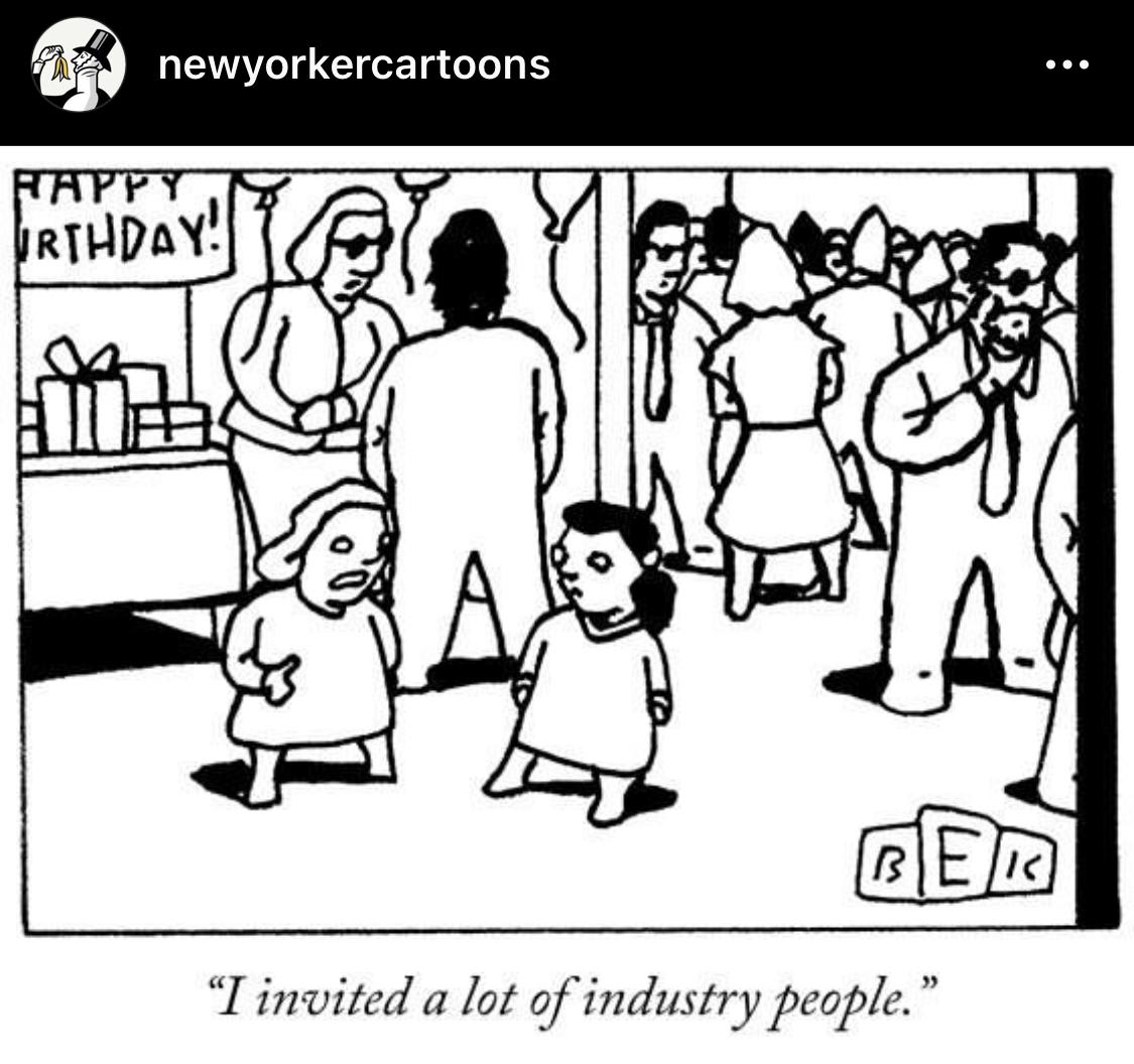 Today's New Yorker cartoon. That's a rather clever jab at interoffice politics, don't you think?