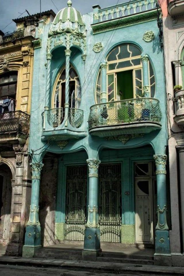 Art Nouveau House, built in 1890's in Havana, Cuba