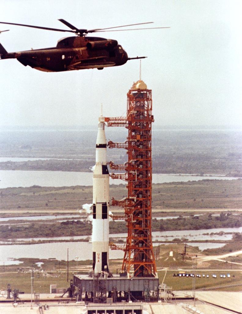 It is 2:13 pm Eastern Daylight Time - were you expecting an Apollo 13 launch tweet? In 1970 the US went to Daylight Time on April 26. So, to keep in synch with the timeline around the world we'll be tweeting Apollo13Now in Greenwich Mean Time (GMT/UTC). Launch is T minus 1 hour.