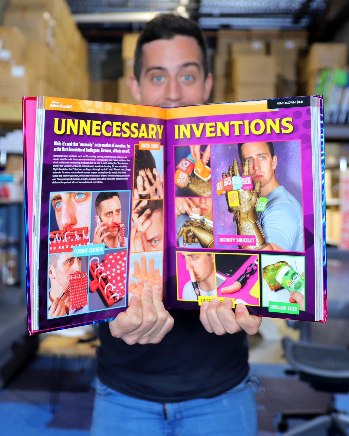 I just found out my fake inventions are the centerfold of the new Ripley's Believe It or Not book