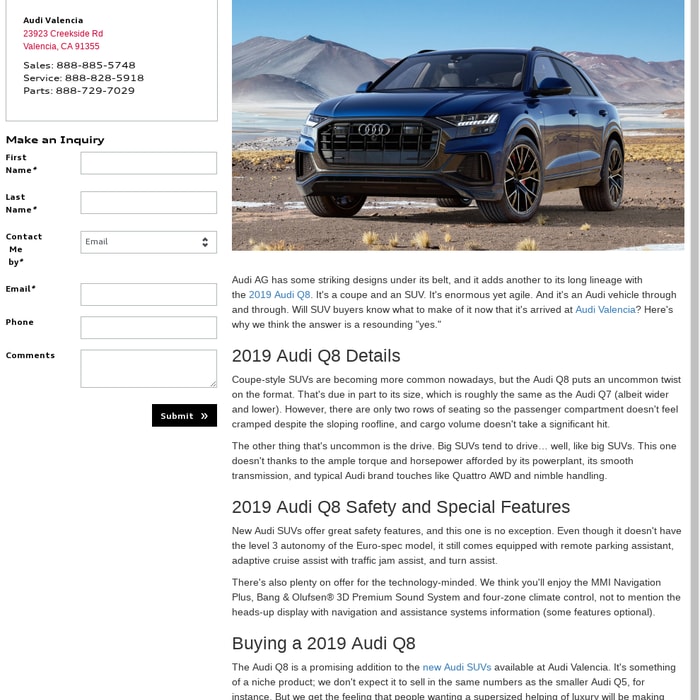 Audi Dealership Near Me >> Mix 2019 Audi Q8 Audi Valencia Audi Dealer Near Lancaster Audi Dealership Near Me >> Mix 2019 Audi Q8 Audi Valencia Audi Dealer Near Lancaster