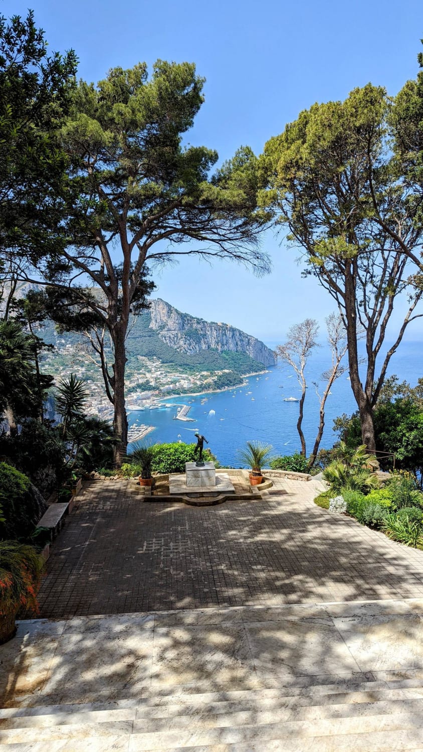 On the front stoop of Villa Lysis - Capri, Italy