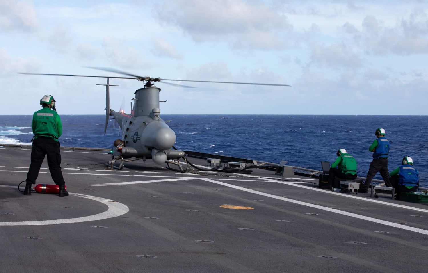 Why no Official US Navy Imagery such as this for UAP's - USS Tulsa conducts MQ-8B operations in the Philippine Sea?