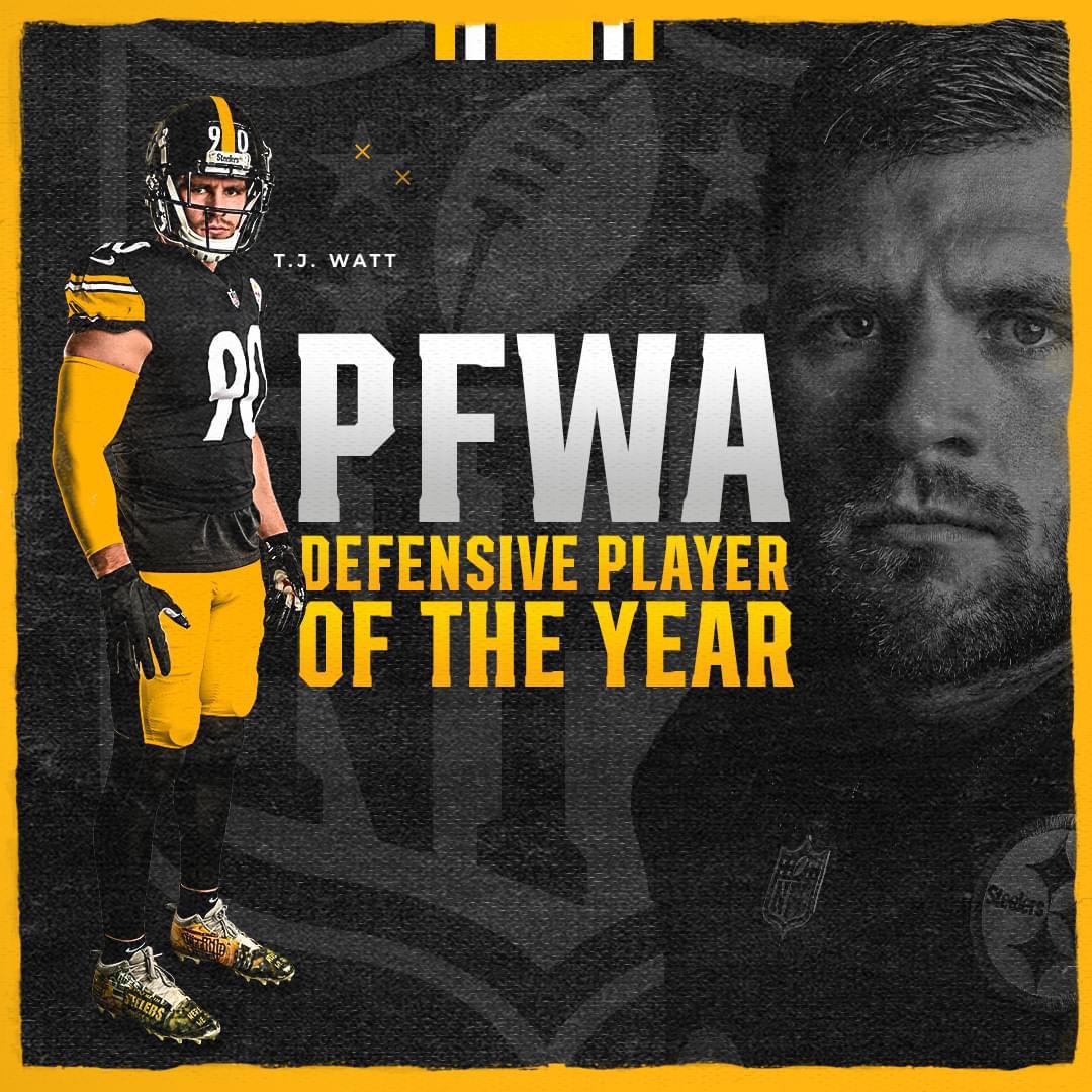 TJ Watt has won Pro Football Writers Of American defensive player of