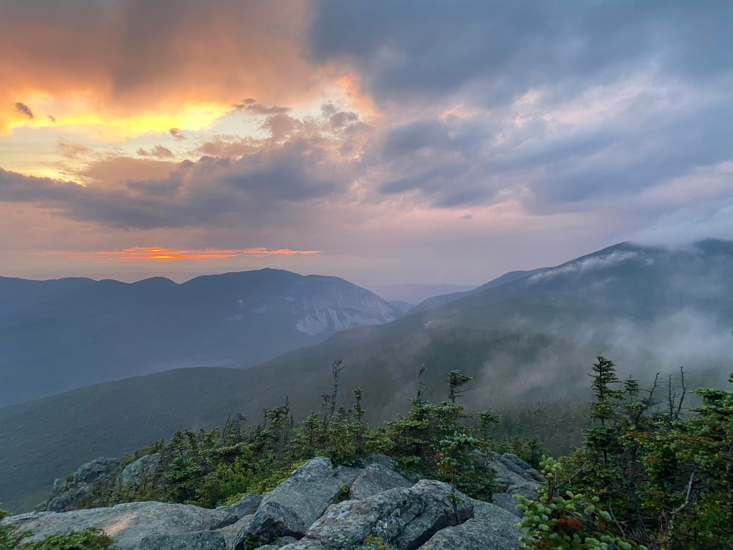Sunset from Mt. Liberty, White Mountains, NH