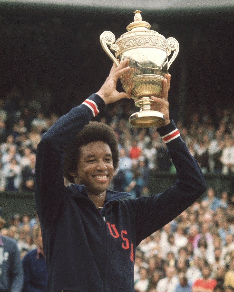 Today in 1975, Arthur Ashe beat Jimmy Connors to become the first Black man to ever win @Wimbledon. In 2021, he's still the only Black man to win the singles title.