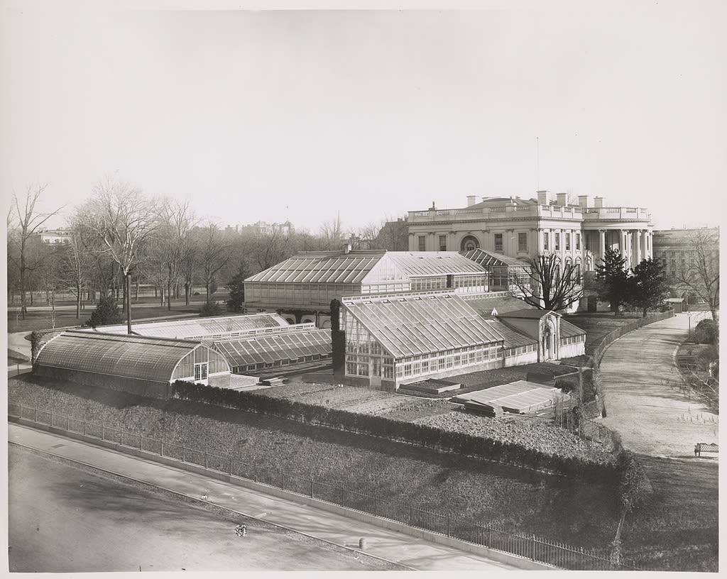 In 1902, President Roosevelt had the White House conservatories demolished to make room for the Executive Office Building (West Wing). The building was expanded in 1909 and an Oval Office was added.