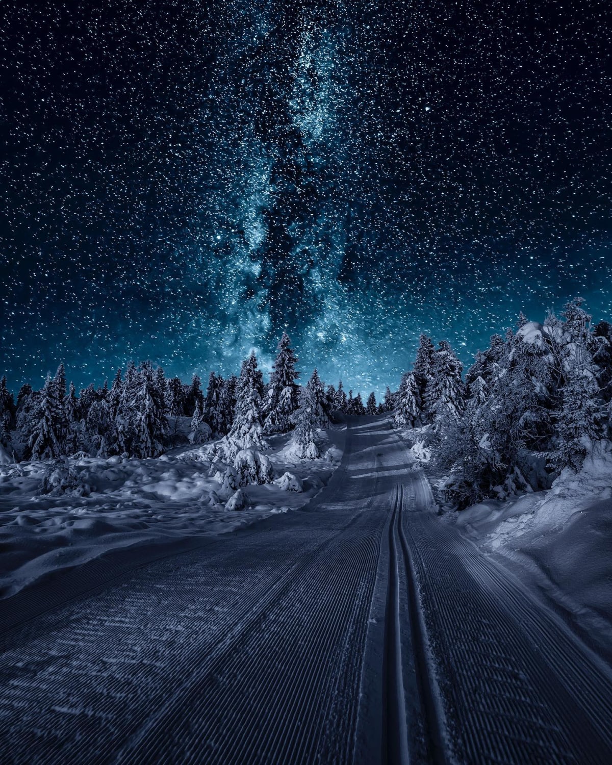Starry night in Gausdal, Norway
