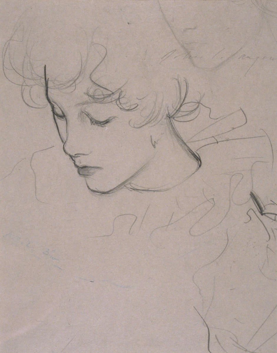 'You can't sketch enough. Sketch everything and keep your curiosity fresh' - John Singer Sargent This sketch for Sargent's 'Carnation, Lily, Lily, Rose' records the pose he planned for Polly Barnard in his much-loved painting at Tate Britain.