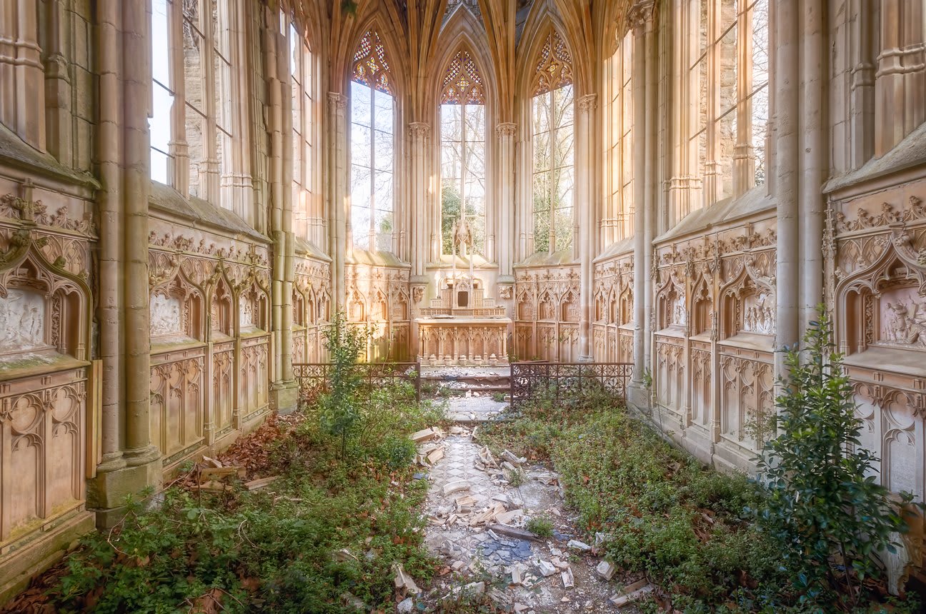 Abandoned Chapel Of The Angel With The Violin In France