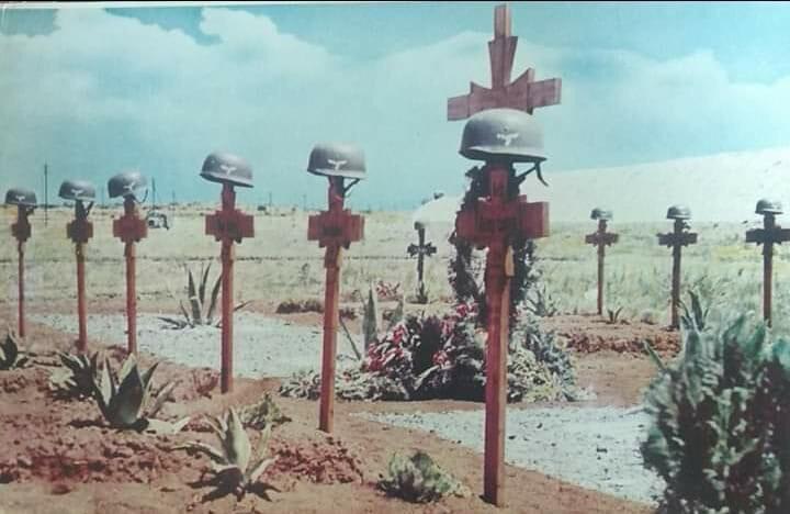 Crete, 1941. Graveyard(s) for German Fallschirmjäger (real color). Approx. 3,400 Fallschirmjäger were killed in the Battle of Crete. Due to the enormous losses, Fallschirmjäger never got the chance to carry out large-scale airborne landings again