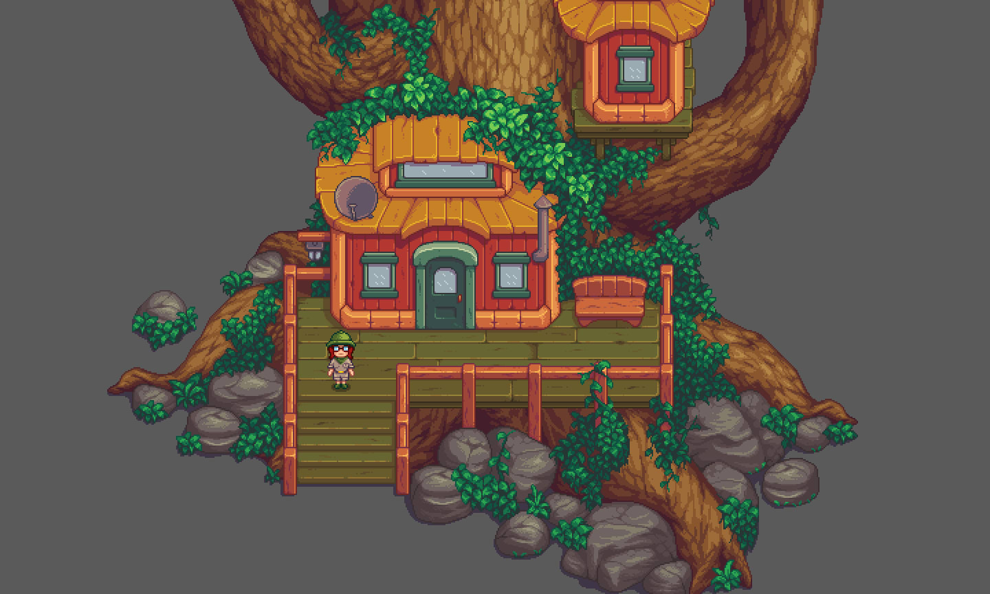 Treehouse for the game! We recorded the entire process of creating content from scratch on our YouTube channel!