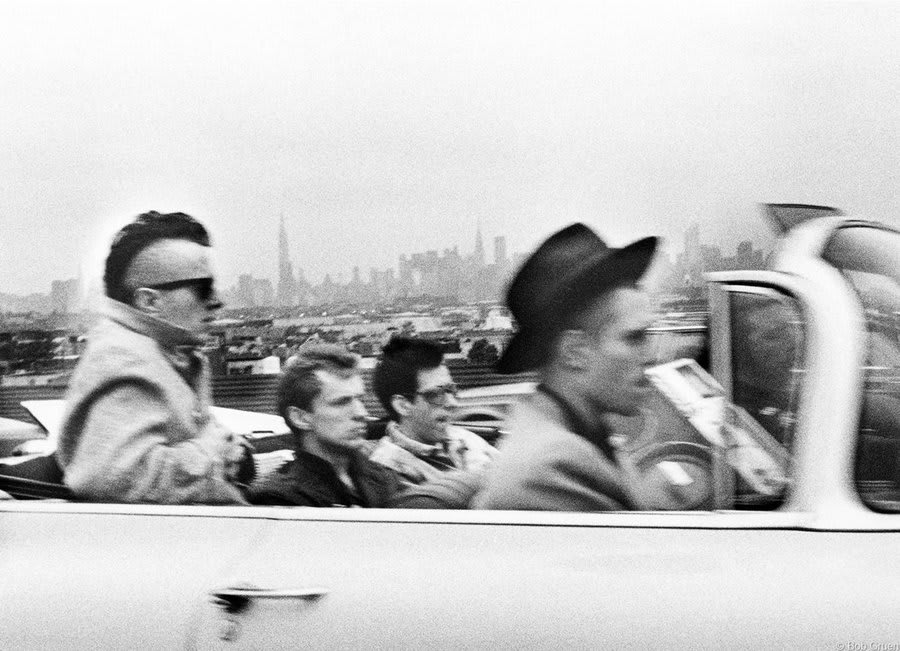 The Clash driving in NYC, 1982. Photo by Bob Gruen.