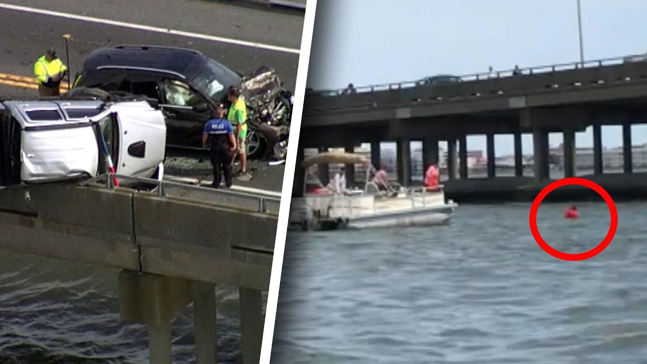 Baby Ejected From Car Crash Off Bridge Is Saved