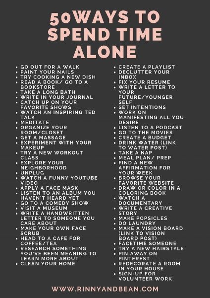 50 Ways to Spend Time Alone — And Then We Flow